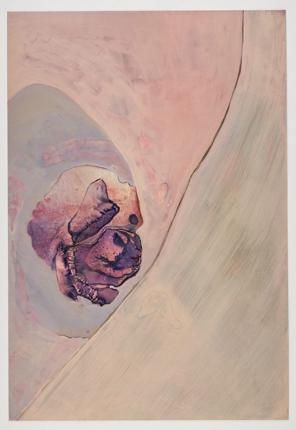 Skullplanet, 32,9 x 48,3 cm, Tusche und Gouache auf Fotopapier, 2021